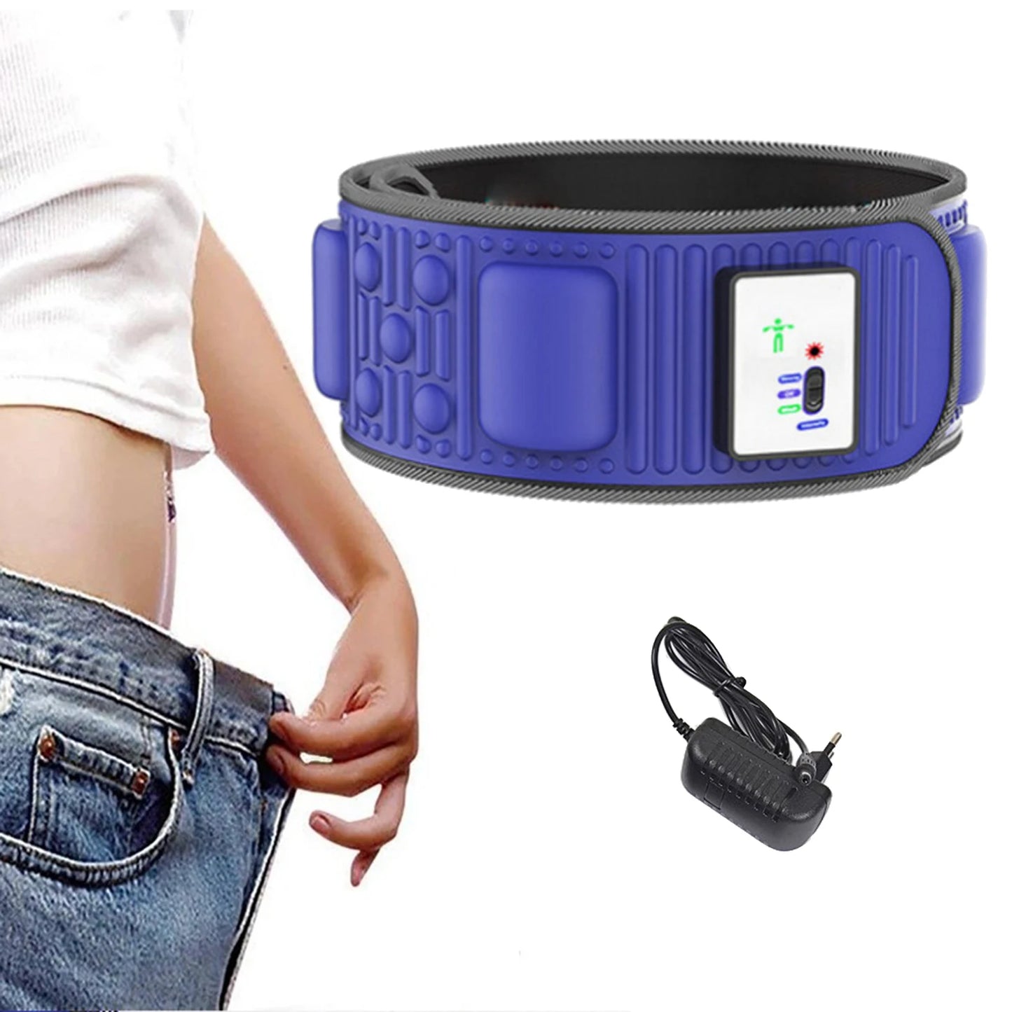 PC Slimming Belt Training Stimulator Vibrating Belly Waist Trainer Massager