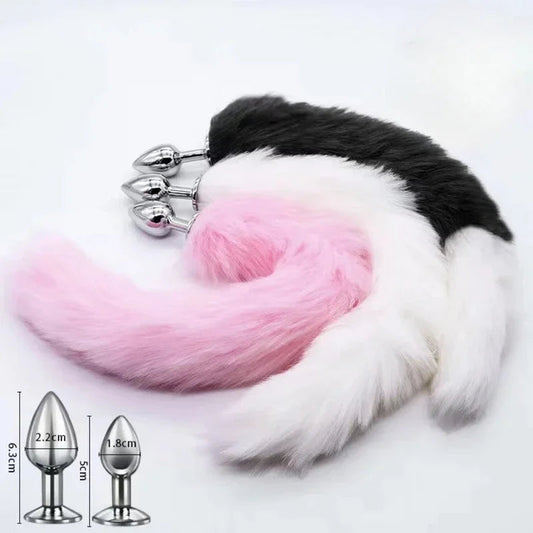 Gtooza_Small 1.8/2.2cm Fox Sex Role-playing Adult Game Training Rabbit Tail Butt Plug Anal Toys  Couple gtooza.com