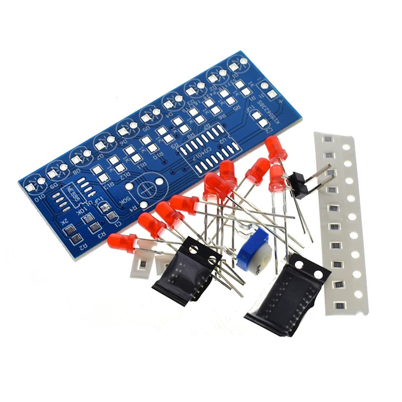 Smart Electronics Kits NE555+CD4017 Light Water Flowing Light LED Module DIY Kit Learn electronic principles, children's lab