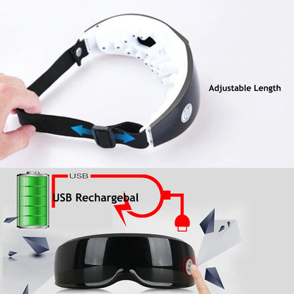 PC Smart Magnetic Eye Massager Vibration Relieves Fatigue Dark Circles Acupuncture Massage Relax Eye Care Device Wireless