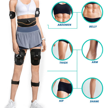 PC Smart Muscle Stimulation belt Electric ABS Stimulator Trainer EMS Abdomi