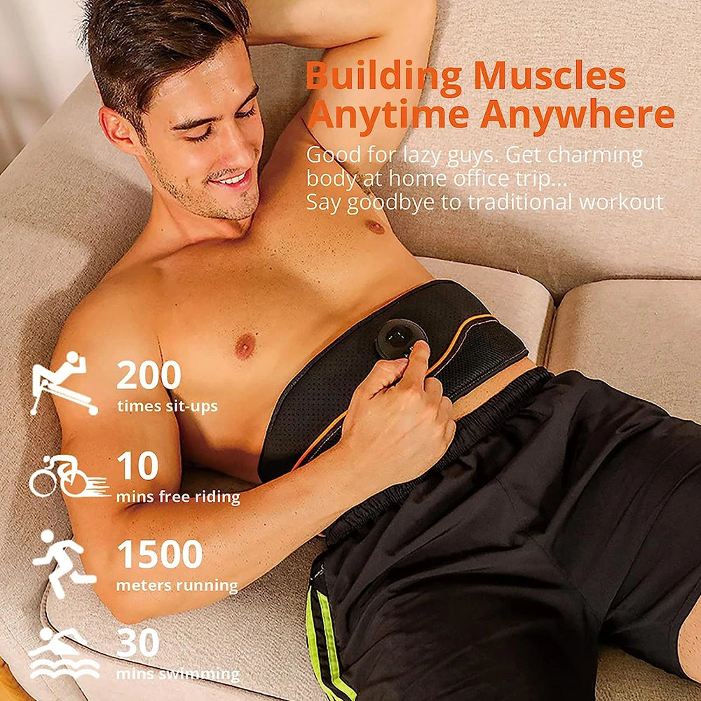 PC Smart Muscle Stimulation belt Electric ABS Stimulator Trainer EMS Abdomi