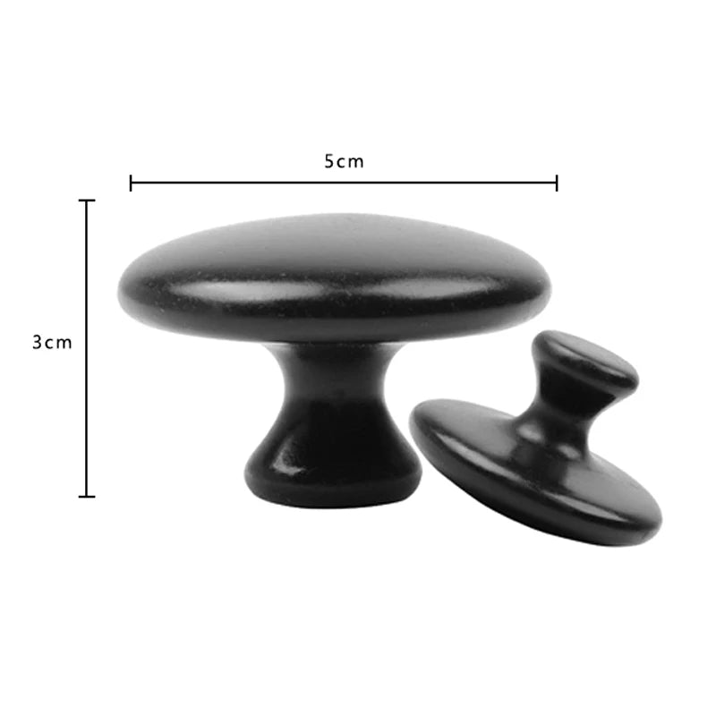 PC Smooth Mushroom Shape Face Massage Stone Lava Basalt Hot Stone  Spa Mass