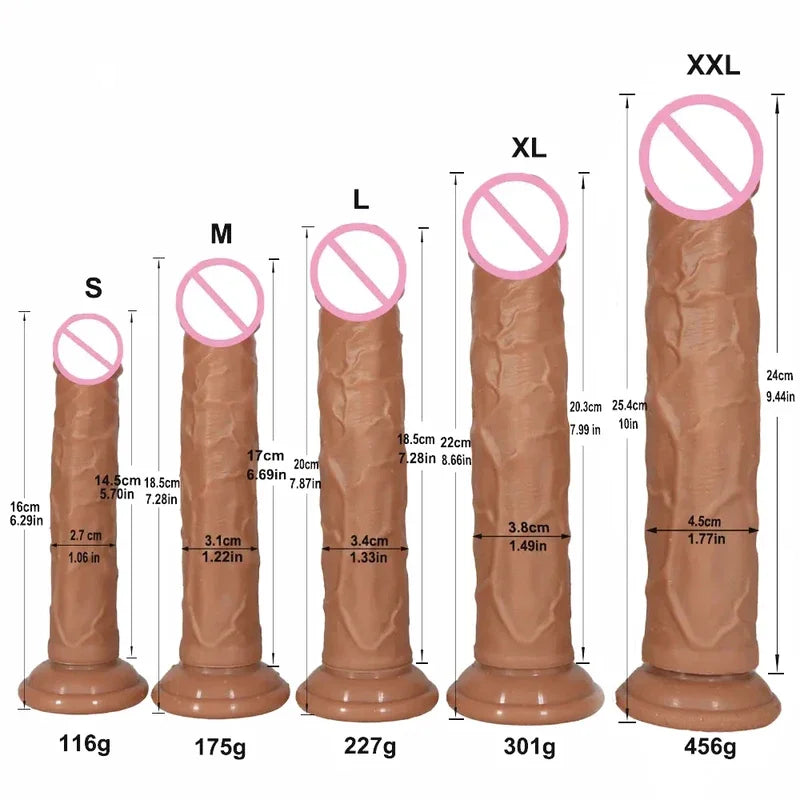 GtoozaSoft Double Layer Silicone Big  Realistic Fake Long  Penis  Adult Sex Toys  Woman Men Vagina Anal Massage gtooza.com