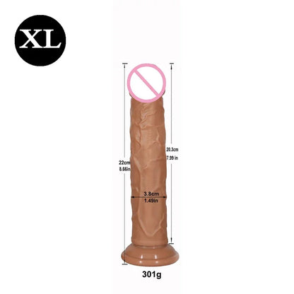 GtoozaSoft Double Layer Silicone Big  Realistic Fake Long  Penis  Adult Sex Toys  Woman Men Vagina Anal Massage