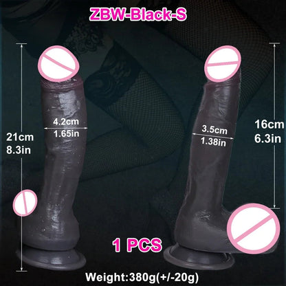 Gtooza_Soft Realistic Thick Huge  Gay Adults Sex Toy  Women Suction Cup Big  Anal Plug Vaginal Masturbators Silicone Penis gtooza.com