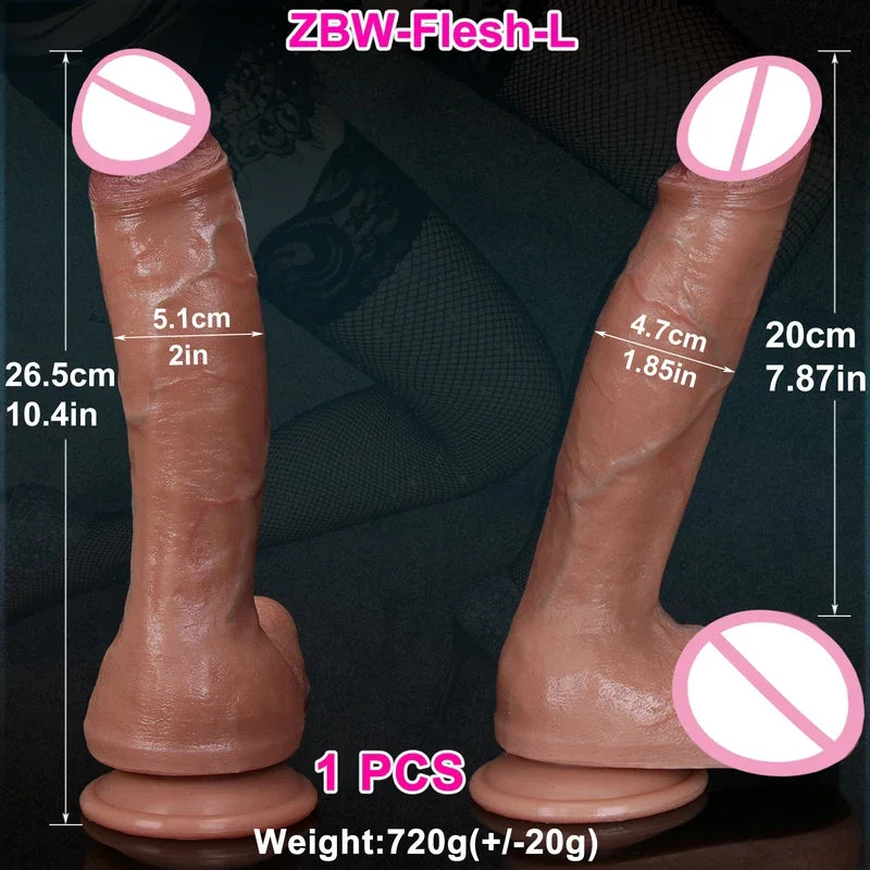 Gtooza_Soft Realistic Thick Huge  Gay Adults Sex Toy  Women Suction Cup Big  Anal Plug Vaginal Masturbators Silicone Penis gtooza.com