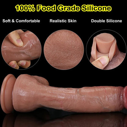 Gtooza_Soft Realistic Thick Huge  Gay Adults Sex Toy  Women Suction Cup Big  Anal Plug Vaginal Masturbators Silicone Penis gtooza.com