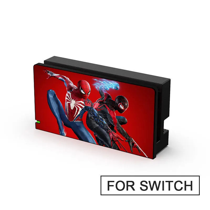 Soft Silicone Case For Nintendo Switch Oled NS Joy Con Controller Skin Shell Cool Spider Theme Dock Protective Cover Accessories