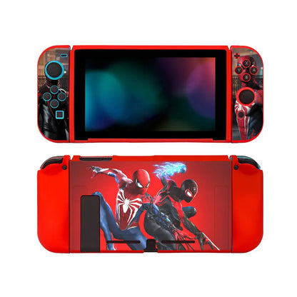 Soft Silicone Case For Nintendo Switch Oled NS Joy Con Controller Skin Shell Cool Spider Theme Dock Protective Cover Accessories