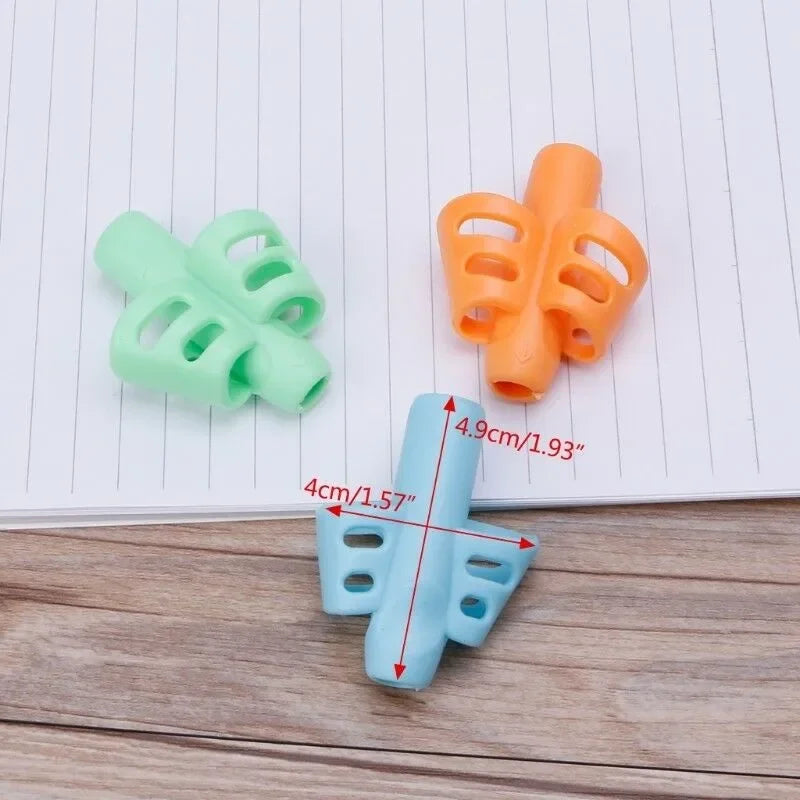 Soft Silicone Pencil Grip Three-Finger Five-Finger Corrector Children Writing Training Correction Tool Pens Holding  Kids