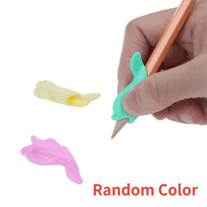 Soft Silicone Pencil Grip Three-Finger Five-Finger Corrector Children Writing Training Correction Tool Pens Holding  Kids