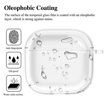 Soft TPU Wireless Transparent Earphone Case for Airpods 4 with Keychain Shockproof Cover for Air Pods Airpods 4 Accessories