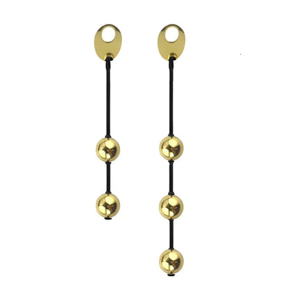 Soft stretchy Silicone pull ring metal Anal beads Kegel ben wa geisha ball expander vaginal tighten exercise sex toy  women