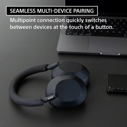 Sony WH-1000XM5 Wireless Noise Canceling Headphones Integrated Processor V1 Soft Fit Leather 30 Hour Battery Life 4 Microphones