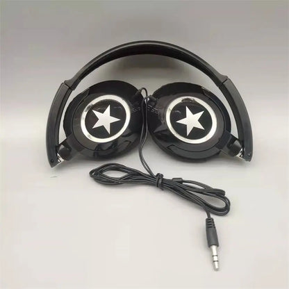 PCSound Wired Headphones Over Ear Headset Bass HiFi Sound Music Stereo Earp