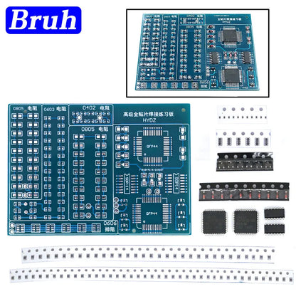 Spare Parts Advanced Full-Chip Soldering Practice Board Electronic Components DIY Production Kit