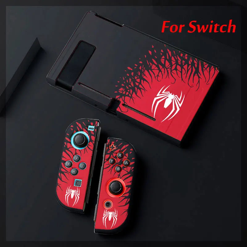 Spider Theme Case For Nintendo Switch Oled Joy Con Controller Shell Kawaii Soft TPU Silicone Protective Cover Accessories