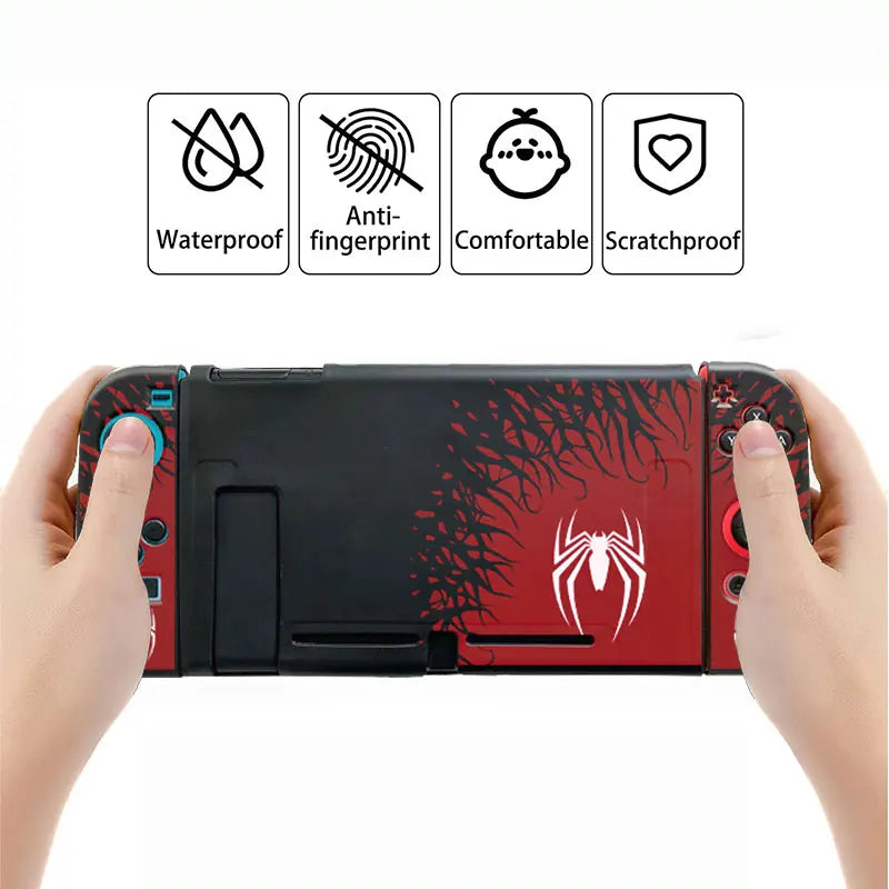 Spider Theme Case For Nintendo Switch Oled Joy Con Controller Shell Kawaii Soft TPU Silicone Protective Cover Accessories