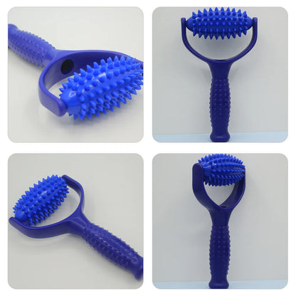 PC Spiked Massage Ball Roller Stick Yoga (Blue) Tool  Shoulder Massager Mus