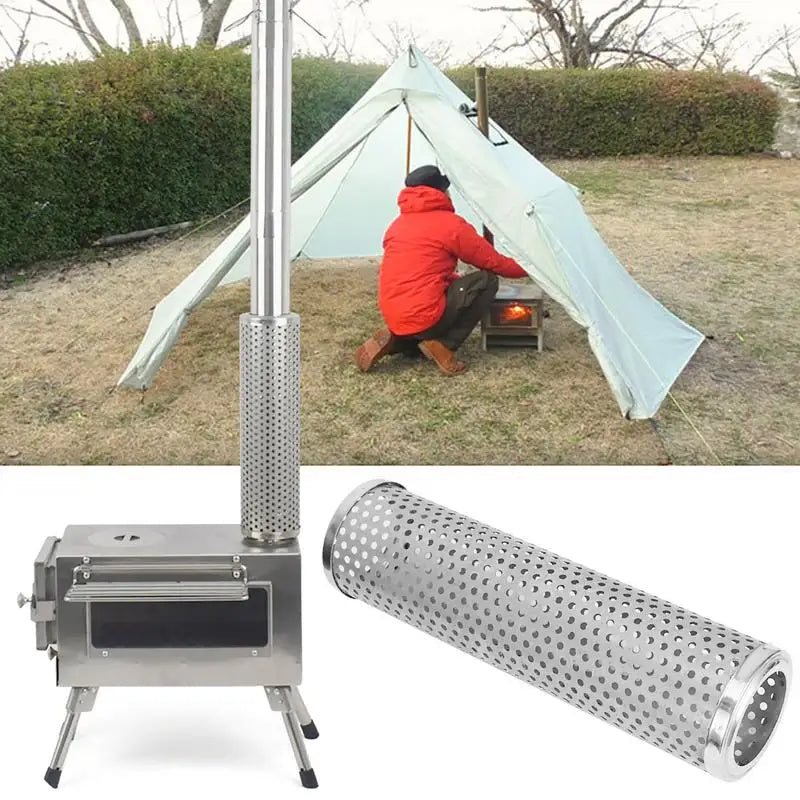 PC Stainless Steel Chimney Straight Pipe Tube Heat Resistant Chimney Campin