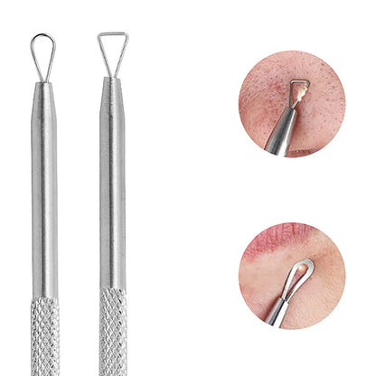 Stainless Steel Dual Heads Acne Needle Blackhead Blemish Squeeze Pimple Extractor Remover Spot Cleaner Beauty Skin Care Tool