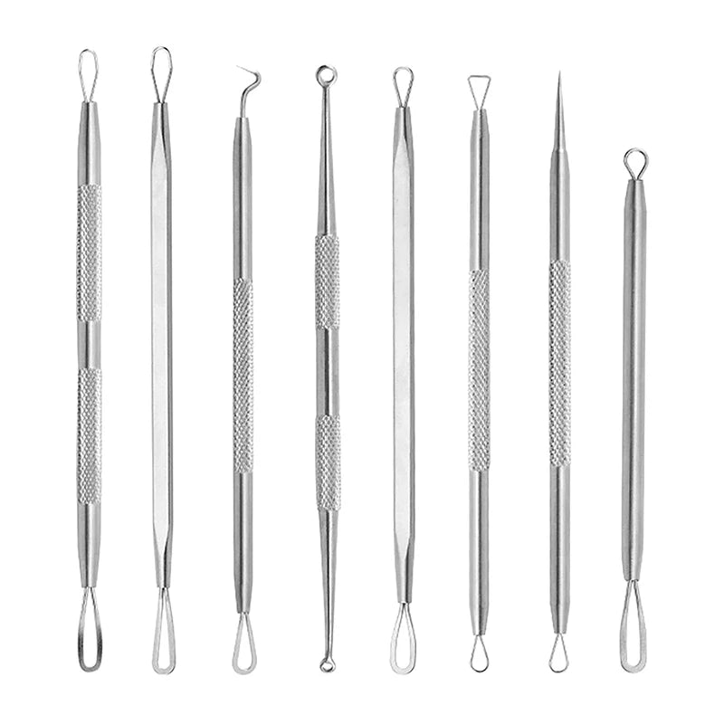 Stainless Steel Dual Heads Acne Needle Blackhead Blemish Squeeze Pimple Extractor Remover Spot Cleaner Beauty Skin Care Tool