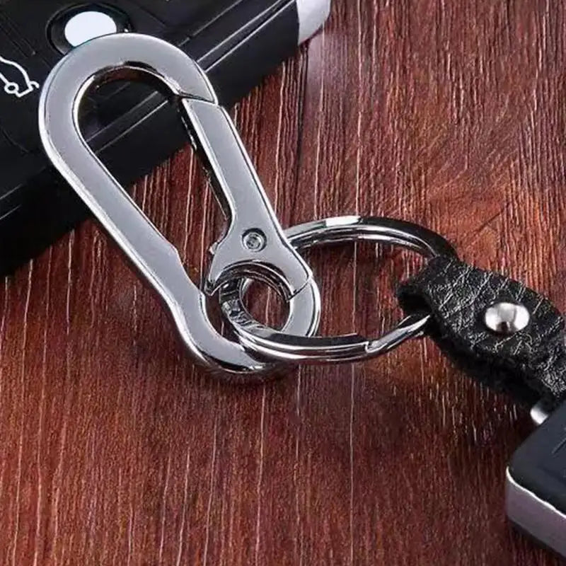 PC Stainless Steel Gourd Buckle Climbing Keychain Waist Belt Clip Anti-lost