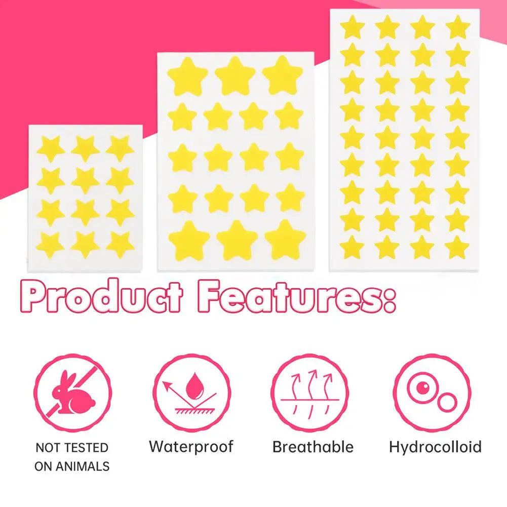 Star Pimple Patch Acne Yellow Invisible Acne Removal Skin Care Stickers Y2K Originality Concealer Face Spot Beauty Makeup Tool