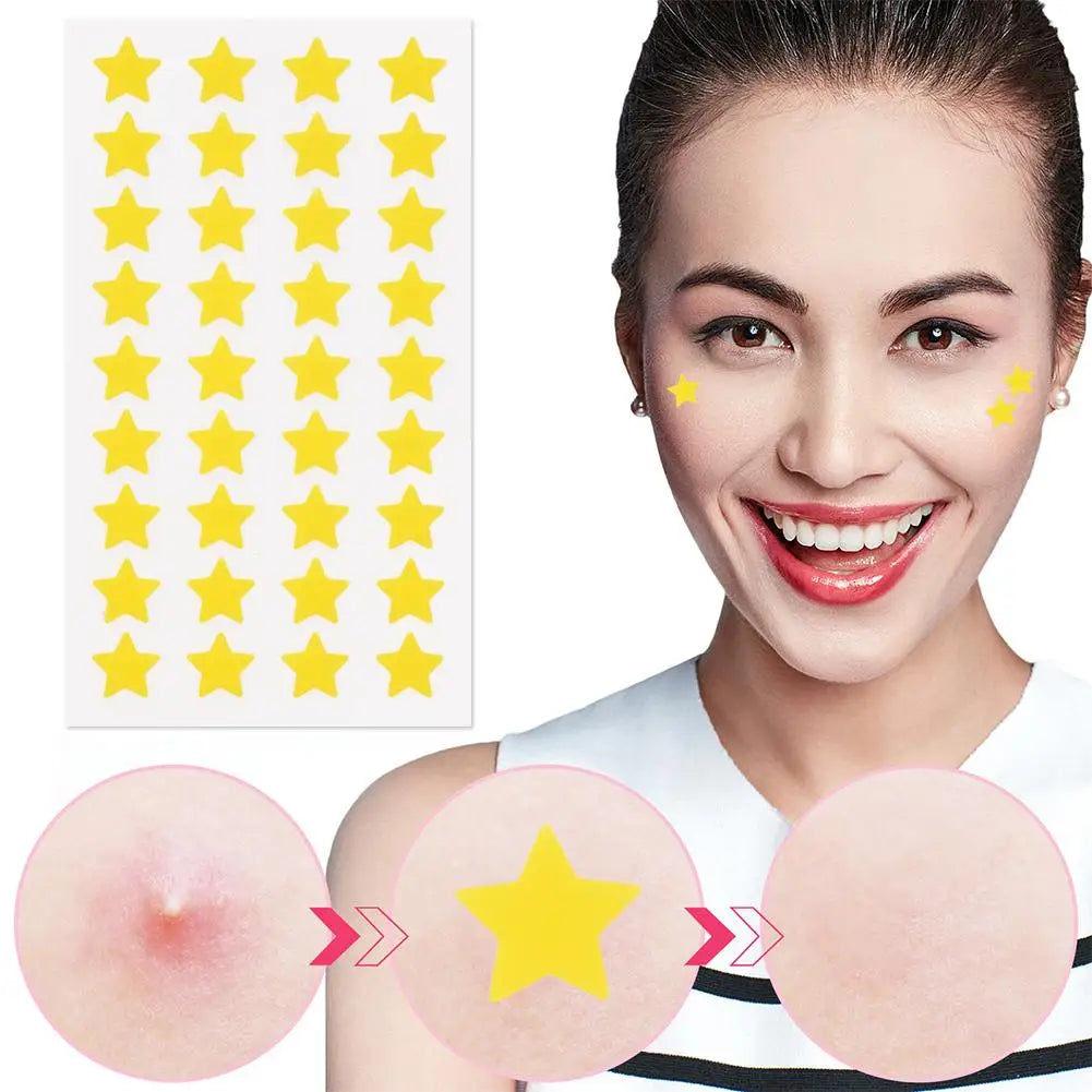 Star Pimple Patch Acne Yellow Invisible Acne Removal Skin Care Stickers Y2K Originality Concealer Face Spot Beauty Makeup Tool