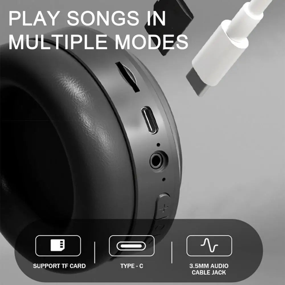 PCStereo Headphones Wireless Headset Wireless Over-ear Headphones with Acti