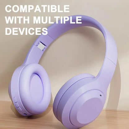 PCStereo Headphones Wireless Headset Wireless Over-ear Headphones with Acti