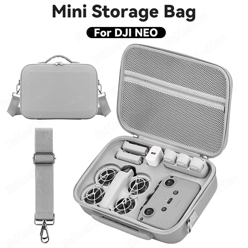 Storage Bag  DJI NEO Integrated Carrying Case Handbag Travel PU Suitcase with Shoulder Strap Drone RC-N3 Accessories