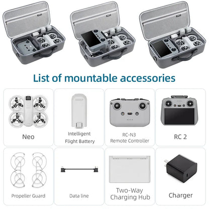 Storage Case For DJI Neo Carrying Case RC 2 Remote Control Shoulder Bag Travel Box  DJI Neo Motion Combo Goggles Accessories