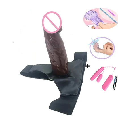 Strap On Dildos Anal Penis Hollow Double Penis double Strapon Harness Belt  Man adult Sex Toys  Woman Gay Wearable Lesbian