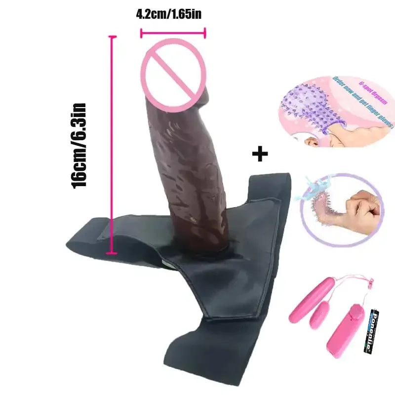 Strap On Dildos Anal Penis Hollow Double Penis double Strapon Harness Belt  Man adult Sex Toys  Woman Gay Wearable Lesbian