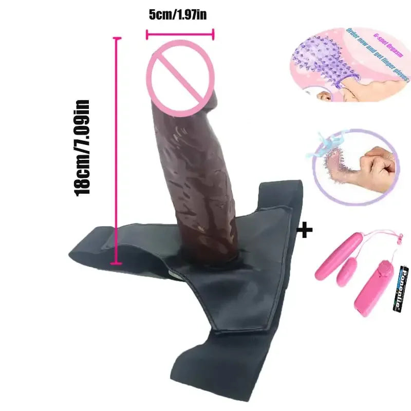 Strap On Dildos Anal Penis Hollow Double Penis double Strapon Harness Belt  Man adult Sex Toys  Woman Gay Wearable Lesbian