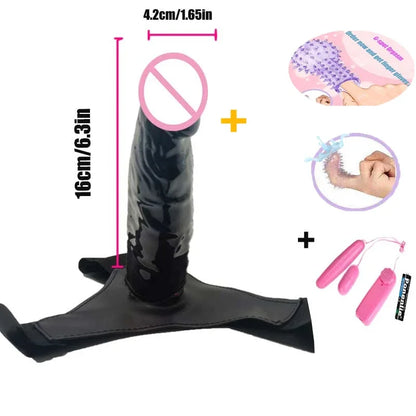 Strap On Dildos Anal Penis Hollow Double Penis double Strapon Harness Belt  Man adult Sex Toys  Woman Gay Wearable Lesbian