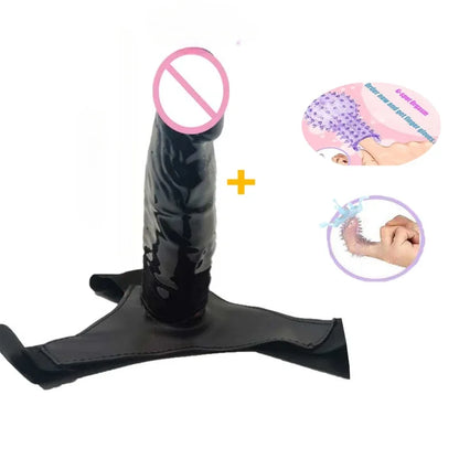 Strap On Dildos Anal Penis Hollow Double Penis double Strapon Harness Belt  Man adult Sex Toys  Woman Gay Wearable Lesbian