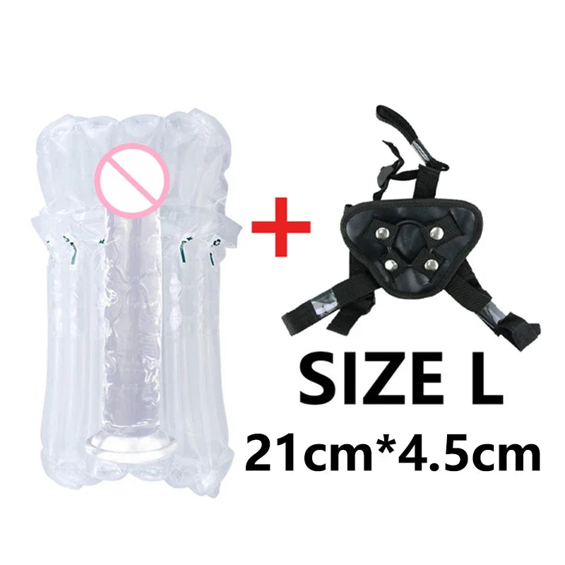 Gtooza_Strap-on Silicone  Women Masturbators Suction Gay Realistic s Huge Penis Sexual Harness Anal Sex Toy  Lesbian gtooza.com