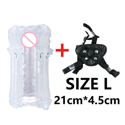 Gtooza_Strap-on Silicone  Women Masturbators Suction Gay Realistic s Huge Penis Sexual Harness Anal Sex Toy  Lesbian gtooza.com