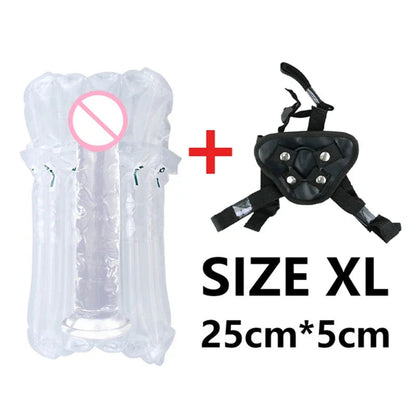 Gtooza_Strap-on Silicone  Women Masturbators Suction Gay Realistic s Huge Penis Sexual Harness Anal Sex Toy  Lesbian gtooza.com