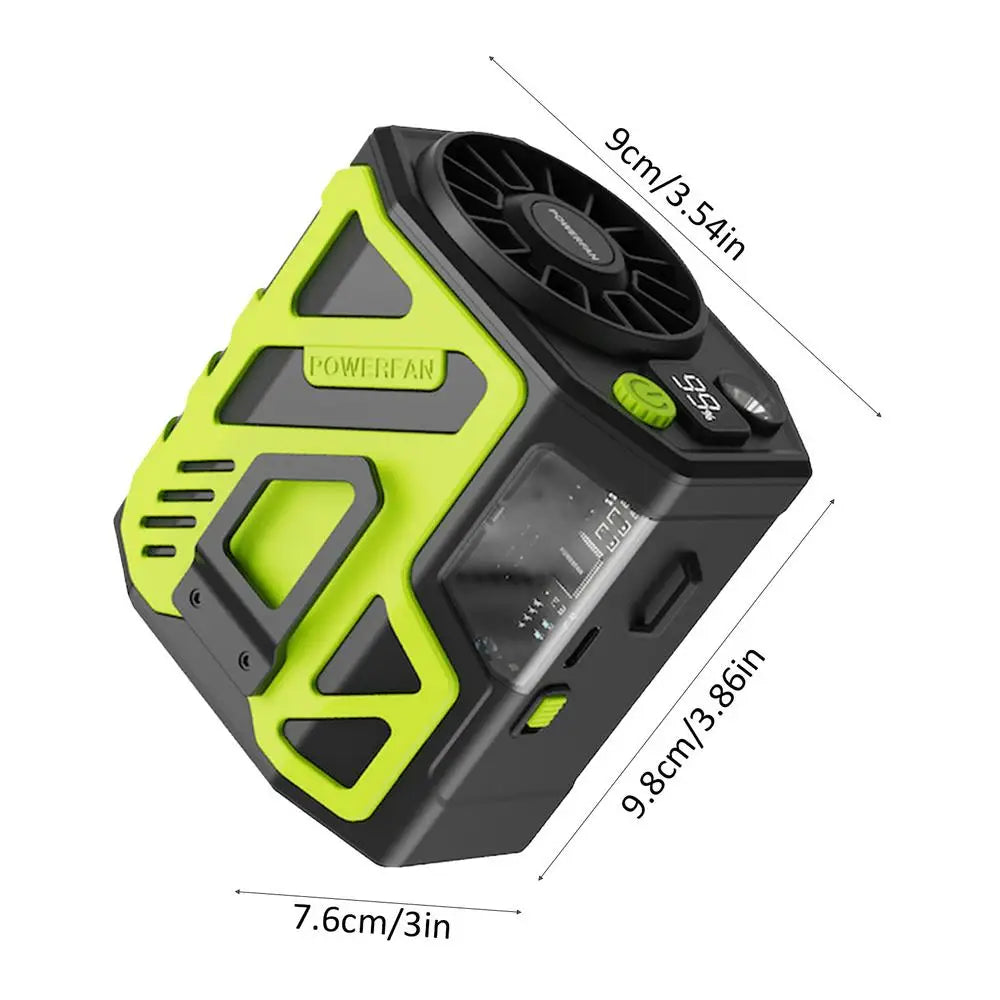 PC Strong Airflow Personal Fan Compact Mecha Strong Wind Waist Fan Digital