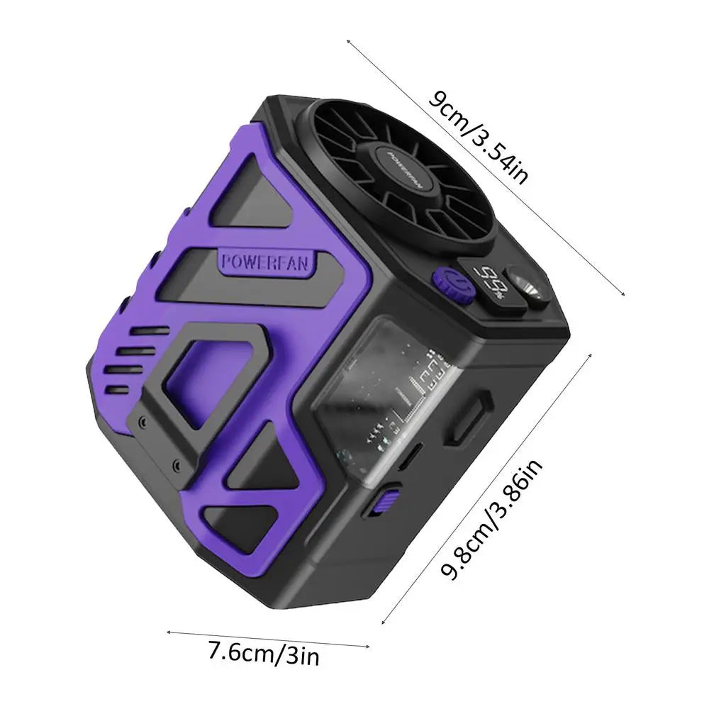 PC Strong Airflow Personal Fan Compact Mecha Strong Wind Waist Fan Digital