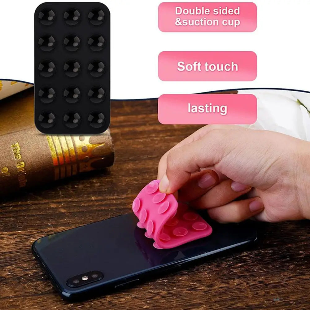 PC Strong Double-sided Suction Cup Anti Slip Silicone Suction Cups For Mobile Phones Mobile Phone Holder With 15 Silicone