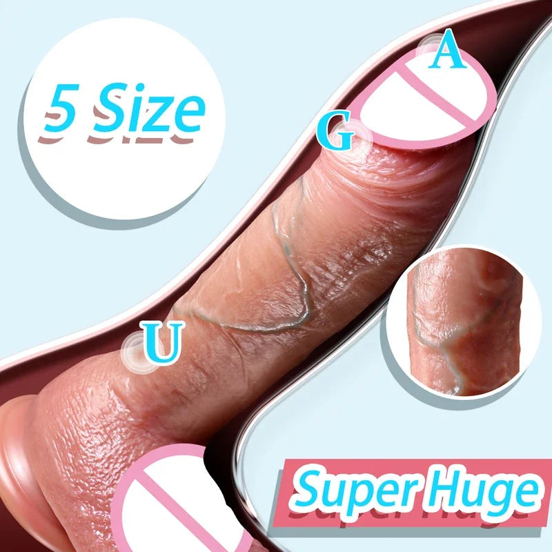 Super Real Skin Silicone Big Huge Dildo Realistic Suction Cup Cock Male Artificial Rubber Penis Dick Sex Toys  Women Vaginal gtooza.com