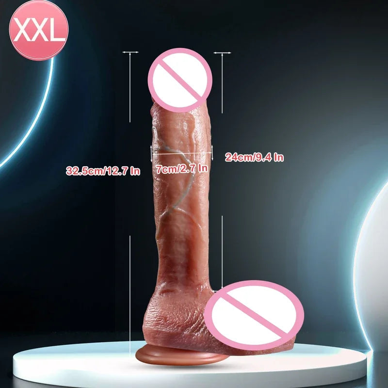 Super Real Skin Silicone Big Huge Dildo Realistic Suction Cup Cock Male Artificial Rubber Penis Dick Sex Toys  Women Vaginal gtooza.com