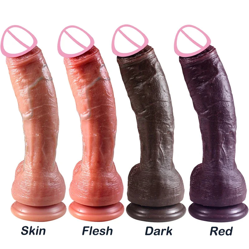 Super Real Skin Silicone Big Huge Dildo Realistic Suction Cup Cock Male Artificial Rubber Penis Dick Sex Toys  Women Vaginal gtooza.com