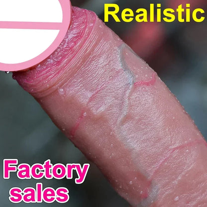 Gtooza_Super Real Skin Silicone Big Huge  Realistic Suction Cup Cock Male Artificial Rubber Penis  Sex Toys  Women Vaginal gtooza.com