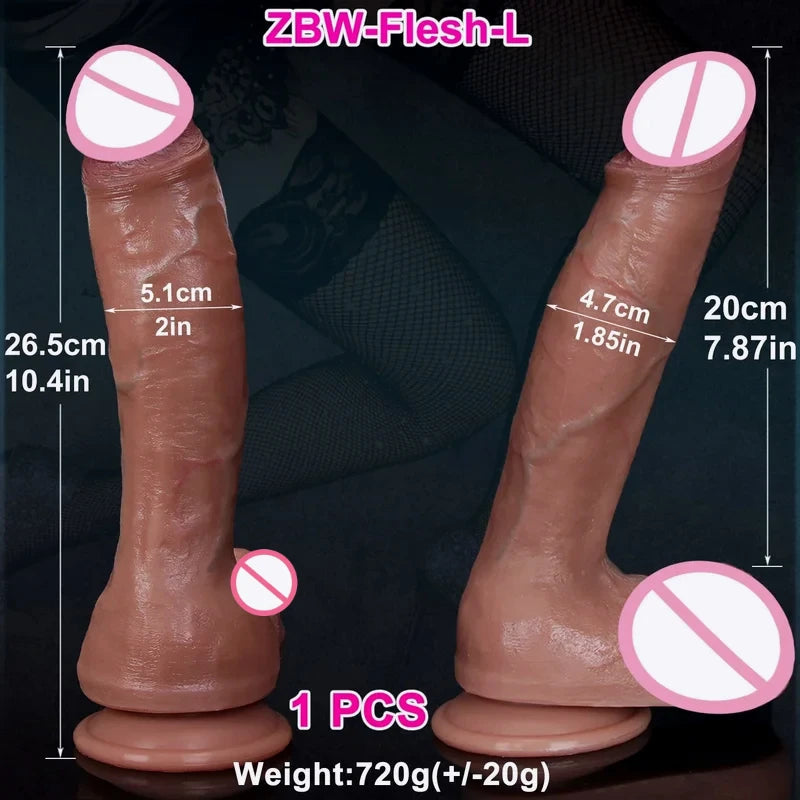 Gtooza_Super Real Skin Silicone Big Huge  Realistic Suction Cup Cock Male Artificial Rubber Penis  Sex Toys  Women Vaginal gtooza.com